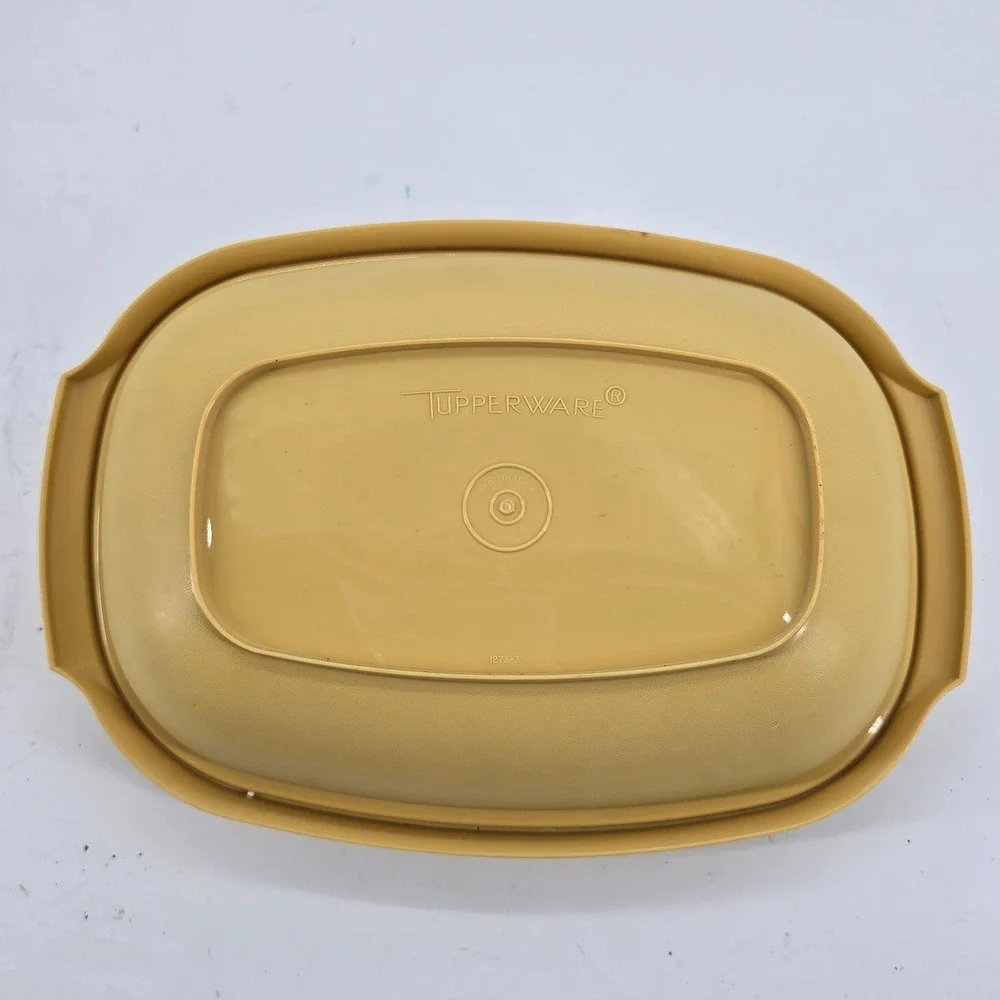 Tupperware Multi-Server Steamer Large 1273 Harvest Gold Vintage 3pc Set